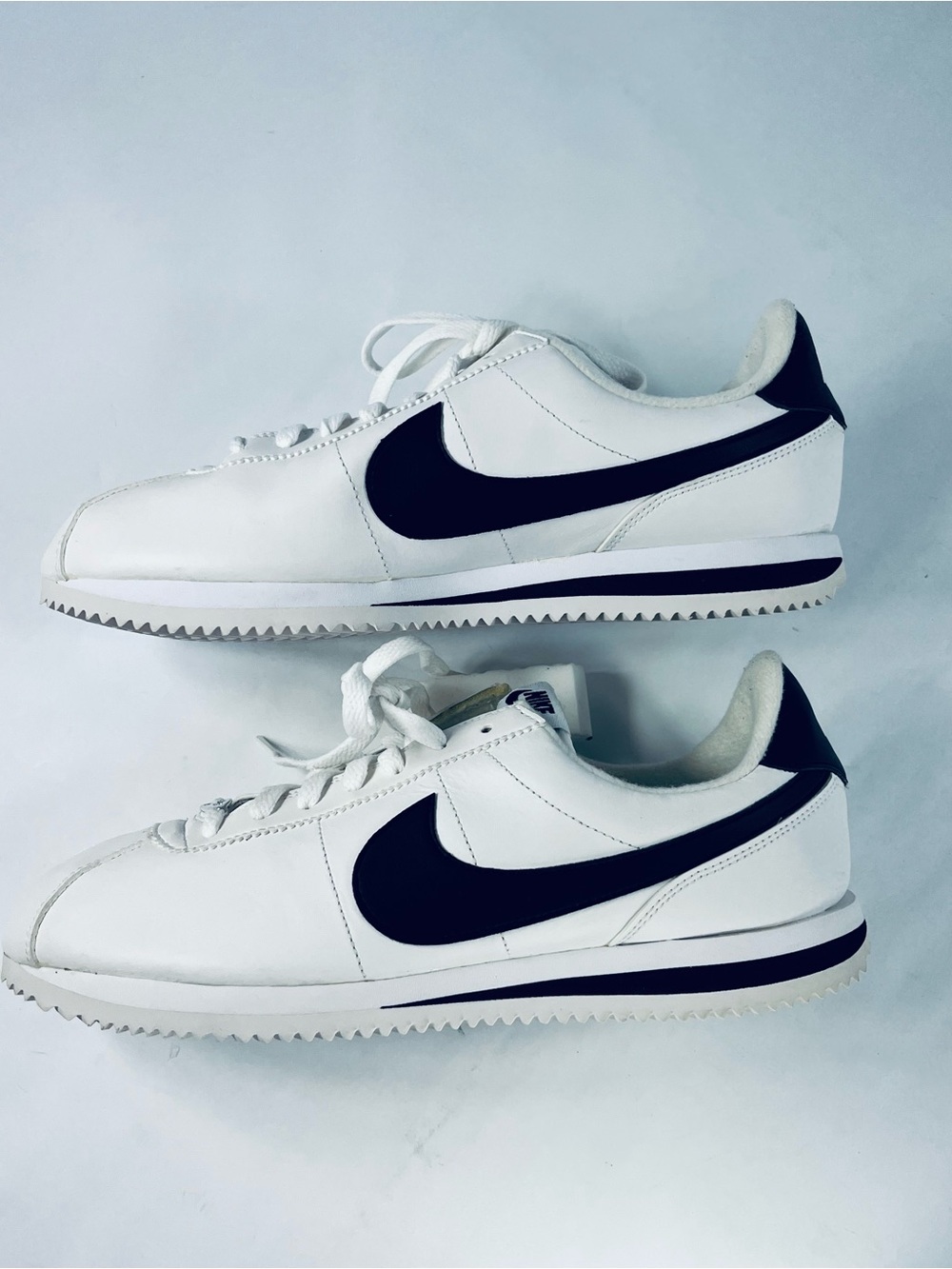 Nike Cortez #819719-100 Basic Leather White Black Men’s Size:10 Sneakers NEW